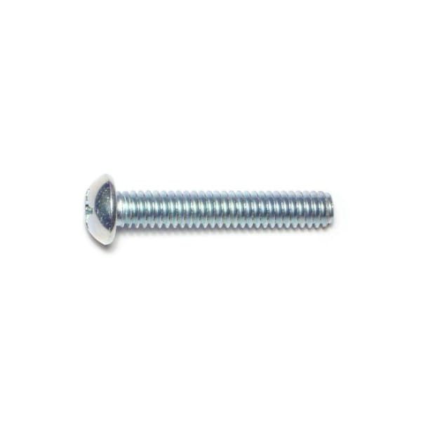 Midwest Fastener 1/4"-20 x 1-1/2 in Phillips Round Machine Screw, Zinc Plated Steel, 25 PK 63614 - main